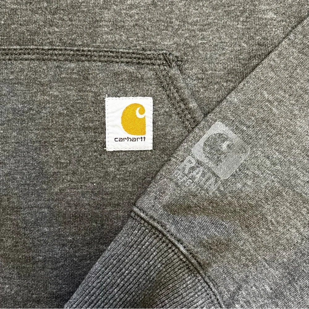 Carhartt Gray Men’s Rain Defender Quarter Zip Sweatshirt Size Large - Picture 6 of 8